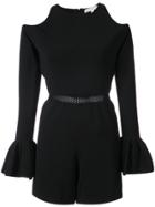 Jonathan Simkhai Ruffle Sleeve Playsuit - Black
