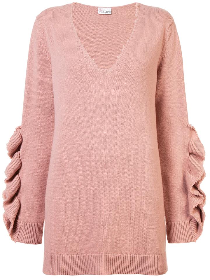 Red Valentino Ruffled Appliqué Jumper - Pink & Purple