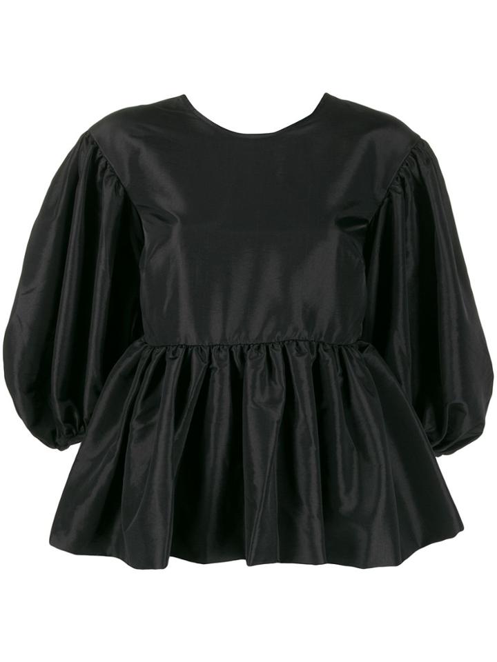 Cecilie Bahnsen Oversized Bow Fastened Blouse - Black