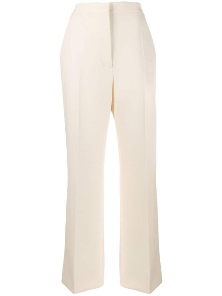 Alberta Ferretti High-waisted Straight-leg Trousers - White