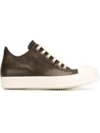 Rick Owens Lace-up Sneakers, Men's, Size: 45, Green, Leather/rubber