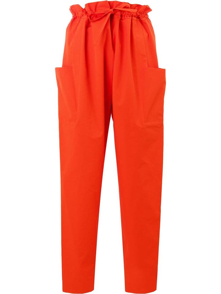 Maison Rabih Kayrouz Paper Bag Trousers - Red