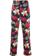Engineered Garments Floral Print Trousers - Blue