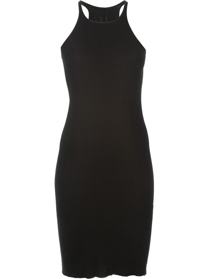 Rick Owens Drkshdw Ribbed Tank Dress, Women's, Size: Xs, Black, Cotton