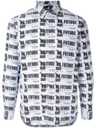 Comme Des Garçons Pre-owned No Future Printed Shirt - Blue