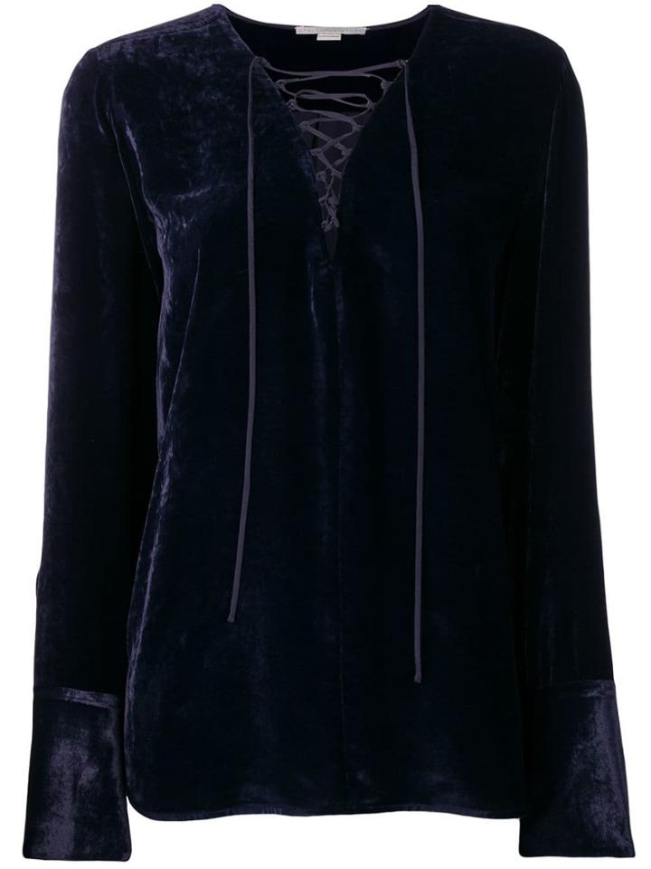 Stella Mccartney Lace-up Blouse - Blue