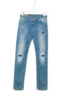 Dondup Kids Ripped Detail Jeans, Boy's, Size: 14 Yrs, Blue