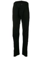 Masnada Stretch Dropped Crotch Trousers - Black