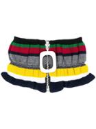 Jw Anderson Striped Knitted Neckband - Black