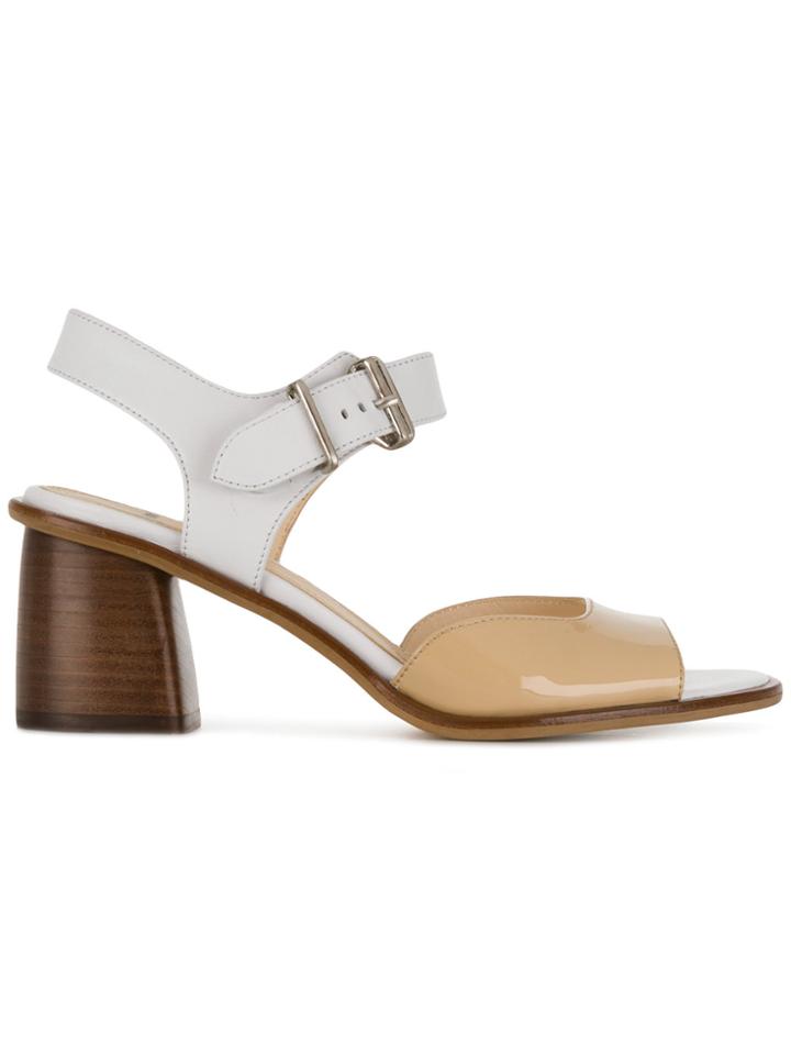 Jil Sander Navy Ankle Strap Sandals - Nude & Neutrals