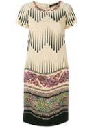 Etro Arabesque Print Shift Dress, Women's, Size: 48, Acetate/viscose/wool