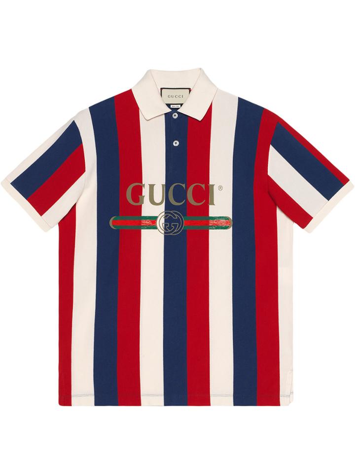 Gucci Gucci Logo Baiadera Polo - Multicolour