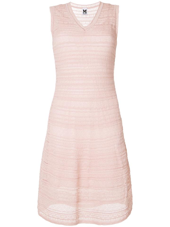 M Missoni - Layered Lace Knit Sleeveless Dress - Women - Polyamide/polyester - 42, Pink/purple, Polyamide/polyester