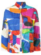 Daniela Gregis Watercolour Print Shirt Jacket - Multicolour
