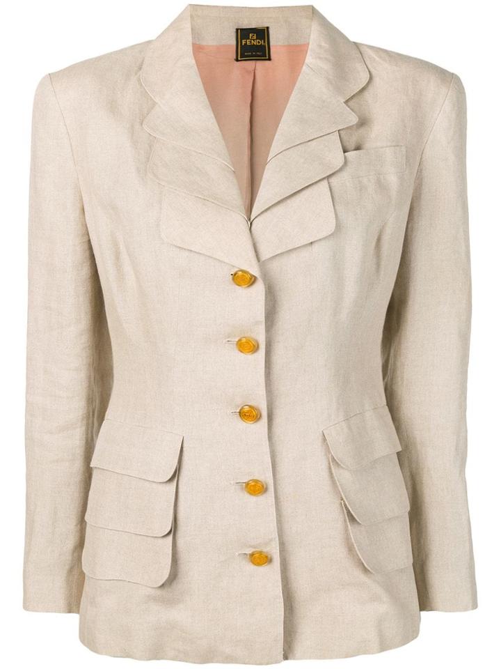 Fendi Vintage 1980's Slim Jacket - Neutrals