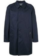 Sunspel Single Breasted Coat, Men's, Size: Large, Blue, Cotton