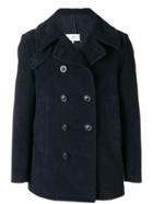 Maison Margiela Double Breasted Caban Coat - Blue