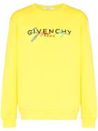 Givenchy Signature Logo-embroidered Sweatshirt - Yellow