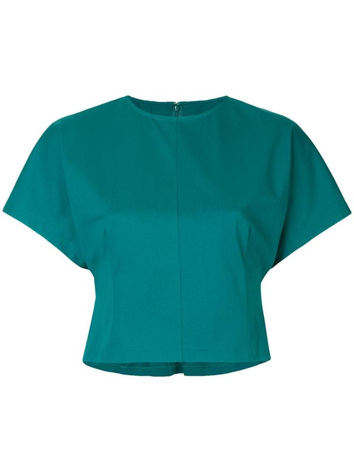 Le Ciel Bleu Short-sleeve Cropped Top - Green