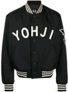 Y-3 Logo Print Bomber Jacket - Black