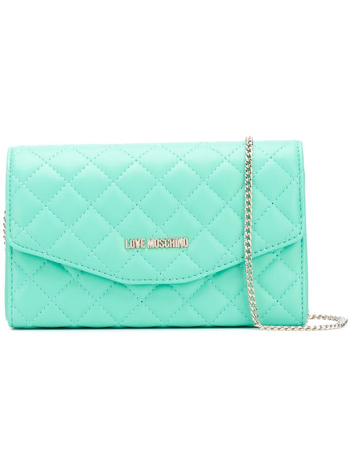 Love Moschino - Quilted Cross Body Bag - Women - Polyurethane - One Size, Women's, Green, Polyurethane