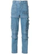 Balenciaga Zipped Denim Trousers - Blue