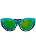 Dax Gabler 'n&deg;03' Cat-eye Sunglasses - Blue