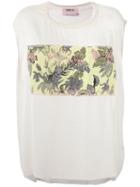 Marna Ro - Floral Patch Blouse - Women - Silk/cotton/polyester/other Fibres - Xs, Nude/neutrals, Silk/cotton/polyester/other Fibres