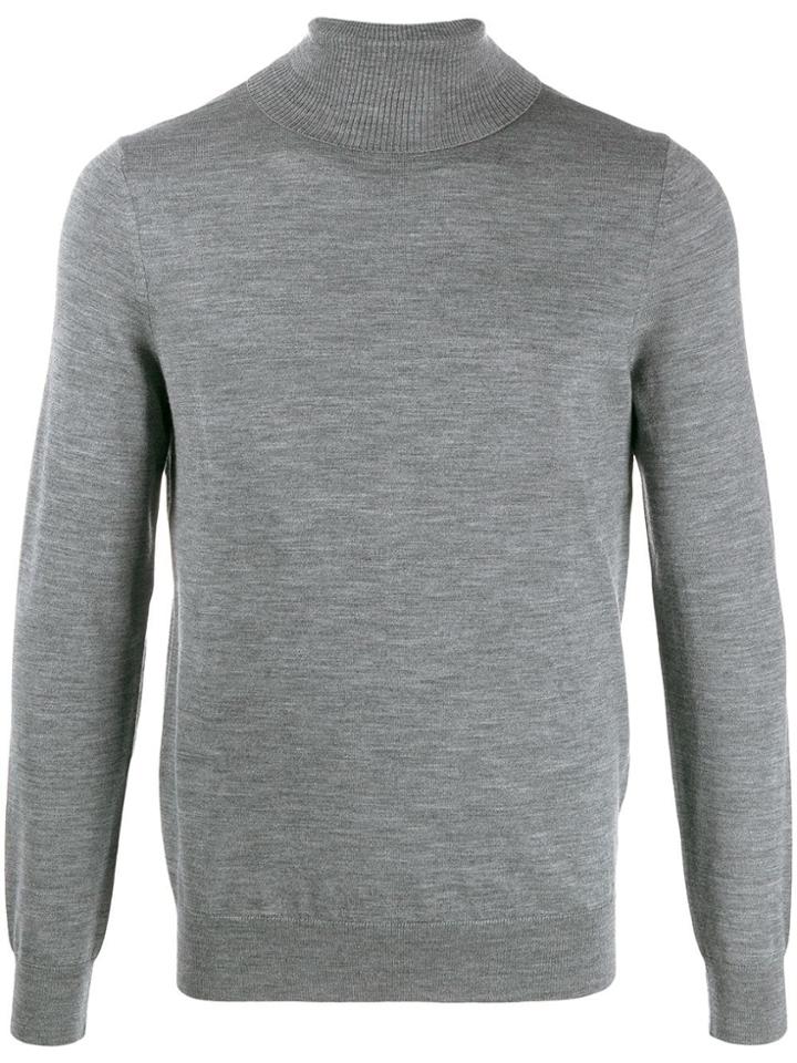 Closed Roll-neck Jumper - Grey