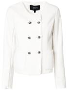 Armani Jeans Fitted Button Up Jacket - White