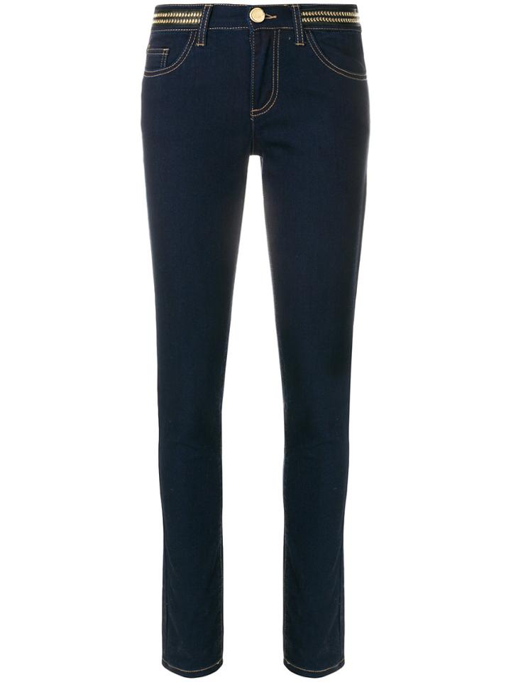 Cavalli Class Studded Skinny Jeans - Blue