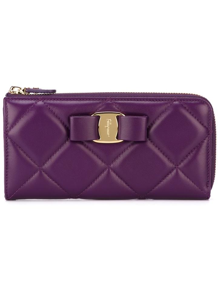 Salvatore Ferragamo 'vara' Quilted Continental Wallet