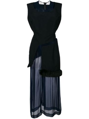 Comme Des Garçons Pre-owned 1997 Layered Sheer Dress - Blue