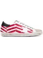 Golden Goose Red Flag Superstar Sneakers - White