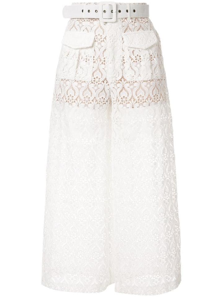 We Are Kindred Romily Belted Wide-leg Trousers - White