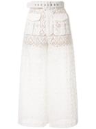 We Are Kindred Romily Belted Wide-leg Trousers - White