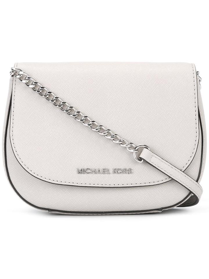 Michael Michael Kors 'jet Set Travel' Rounded Crossbody Bag, Women's, Grey