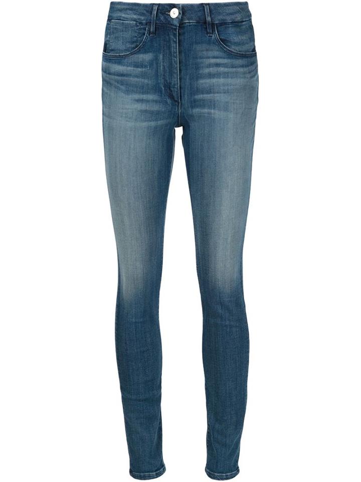 3x1 High-rise Skinny Jeans, Women's, Size: 27, Blue, Cotton/spandex/elastane/polyester