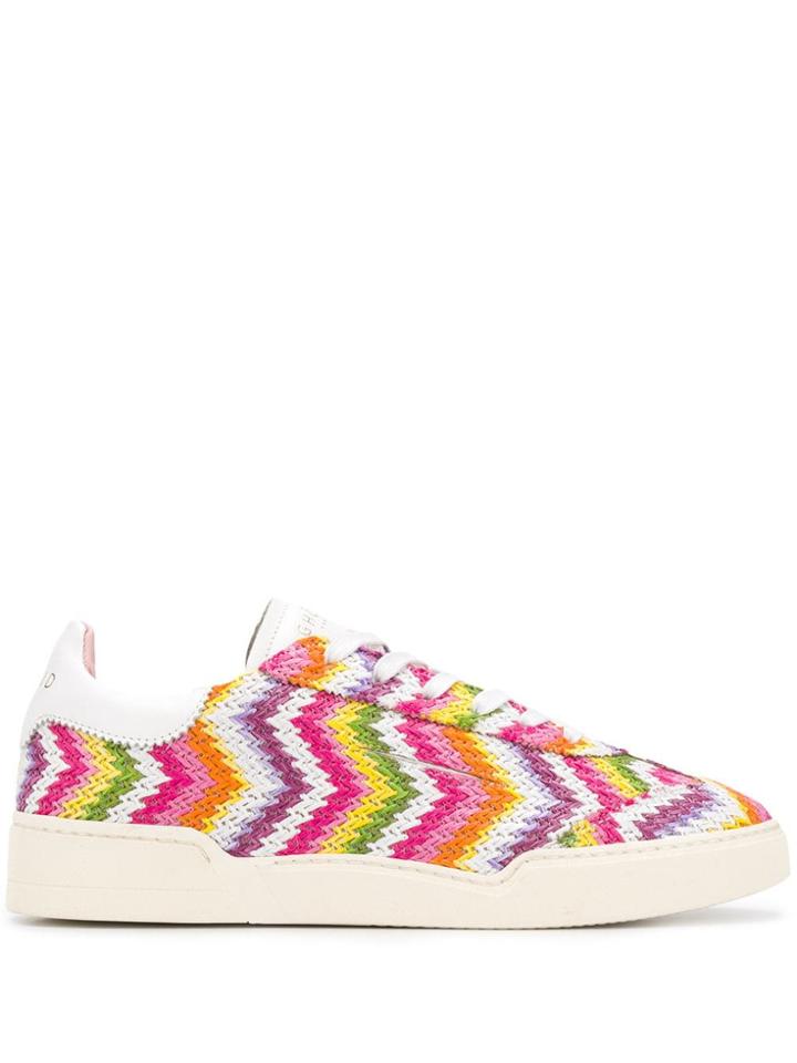 Ghoud Chevron Striped Sneakers - Multifuxwht