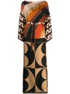 Erika Cavallini Printed Maxi Belted Dress - Brown
