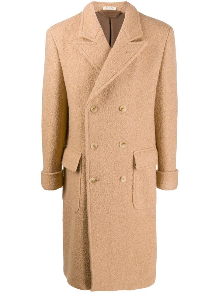 Marni Long Double-breasted Coat - Neutrals