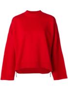 Paco Rabanne Oversized Zipped Sweater - Red
