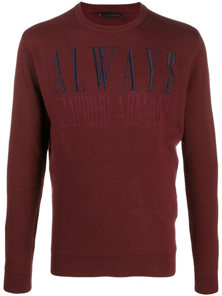Emporio Armani Embroidered 'always' Jumper