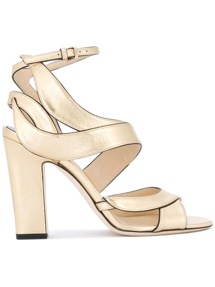 Jimmy Choo Falcon 100 Sandals - Metallic