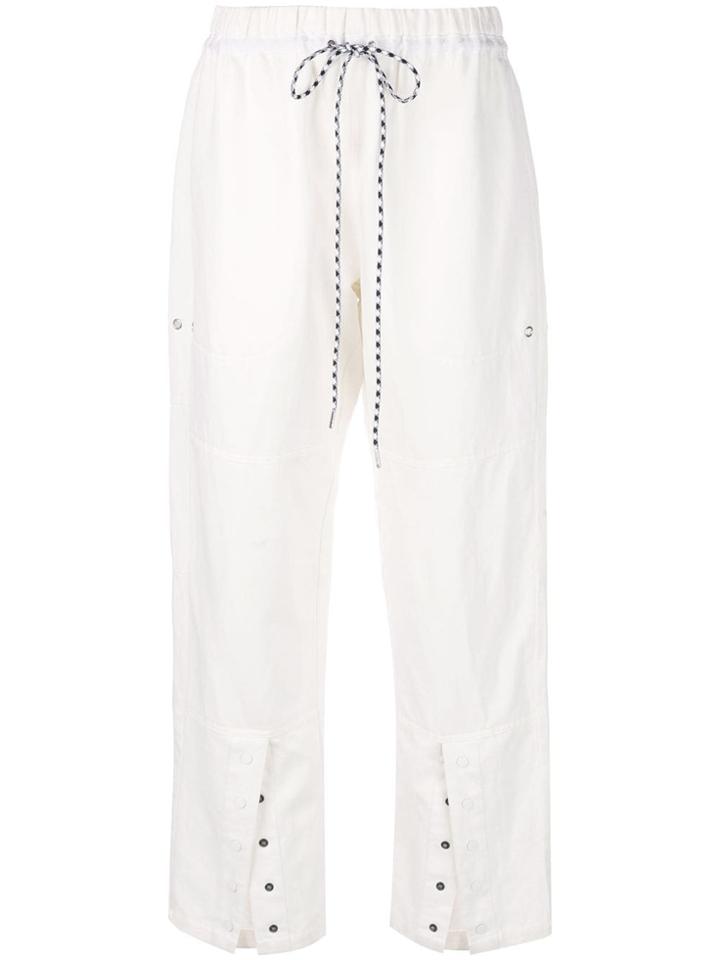 Proenza Schouler Pswl Washed Linen Drawstring Pants - White