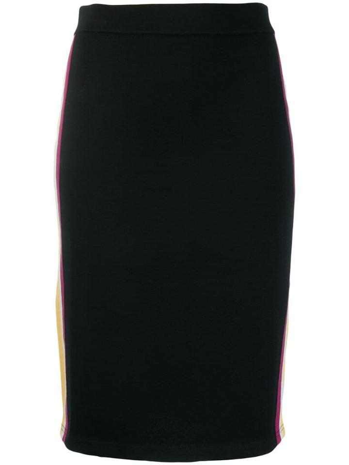 Isabel Marant Étoile Stripe Panel Pencil Skirt - Black