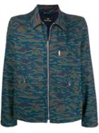 Ps Paul Smith Camouflage Print Lightweight Jacket - Blue