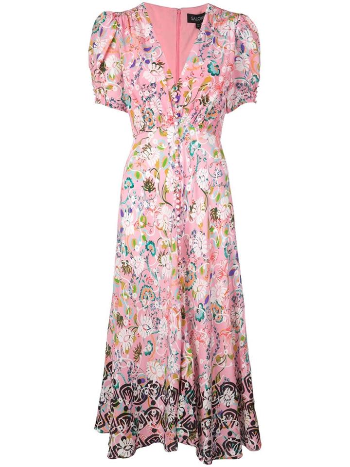 Saloni Lea Dress - Pink