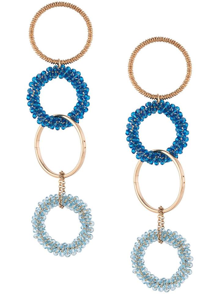 Jacquemus Interlaced Hoops Drop Earrings - Gold