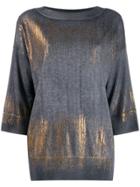 Snobby Sheep Metallic Sweater - Blue